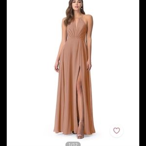 Azazie Evalleen Champagne/Rose Gold dress